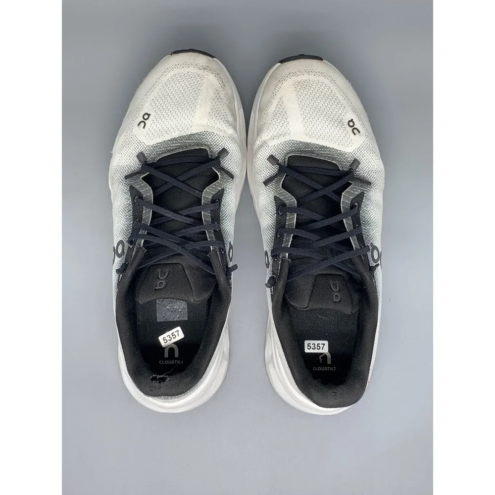 On Cloudtilt White Black Running Shoes 3ME10101430 Men's Sz 10